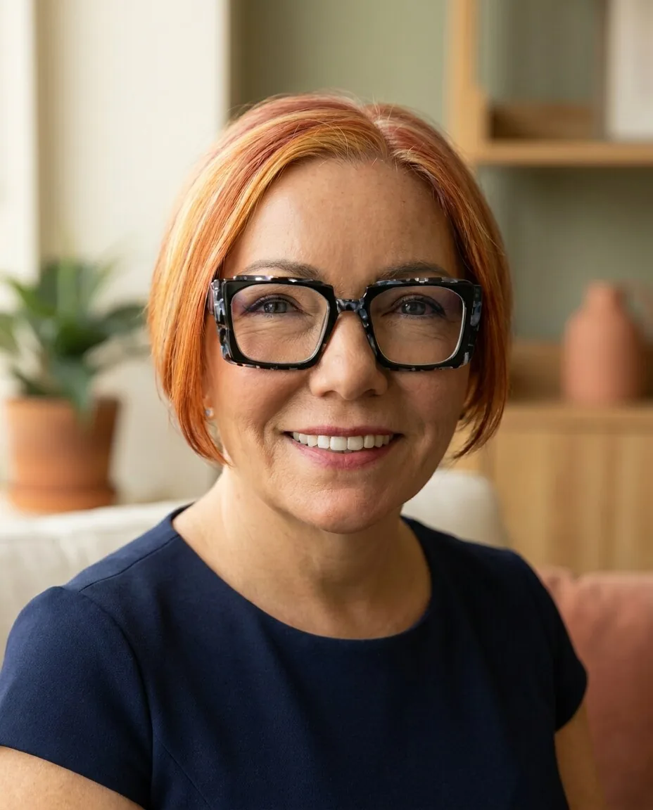 Portret Iwony Kaczmarzyk-Kozlowski, psychologa zarejestrowanego w Ontario, w gabinecie
